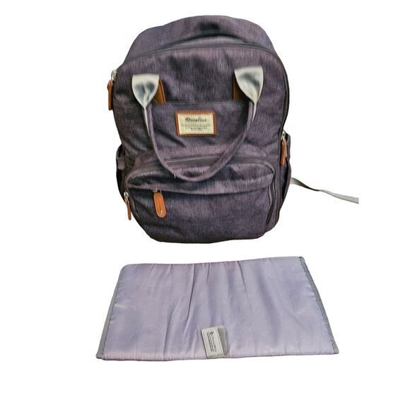 Ruvalino Diaper Bag Grey Gender Neutral Backpack Bag - Picture 13 of 13